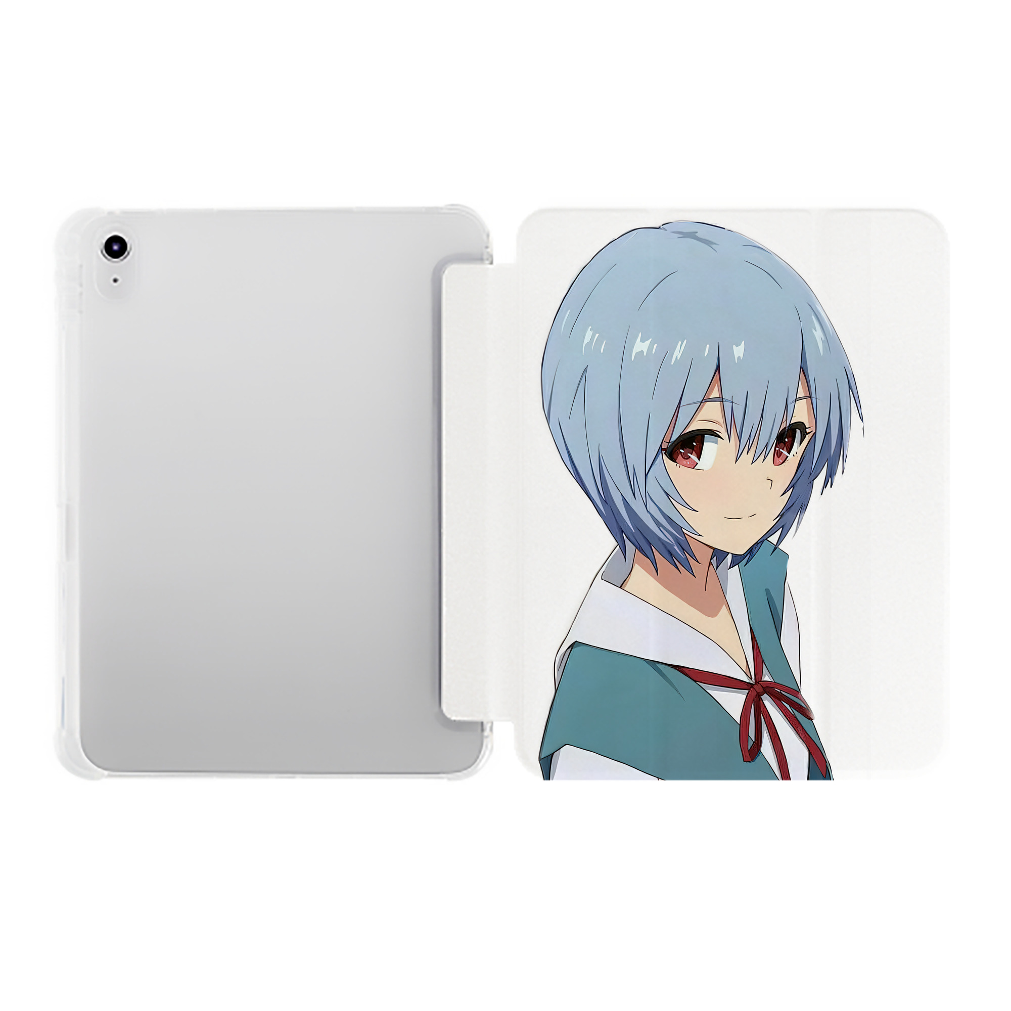 （画像用） EVA 新世紀エヴァンゲリオン IPad ケース ペン収納付き 三つ折りスタンド PUレザー×シリコン 対応機種9.5/10.5/10.9インチ
